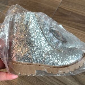 Sparkly Silver Kids Boots